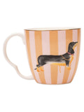Yvonne Ellen Set of 2 Pink Large Sausage Doggie Mugs