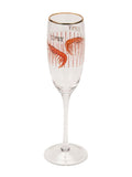Yvonne Ellen Set of 2 Clear Shrimp Champagne Flutes