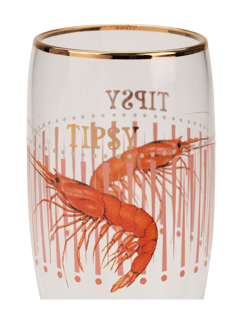 Yvonne Ellen Set of 2 Clear Shrimp Champagne Flutes