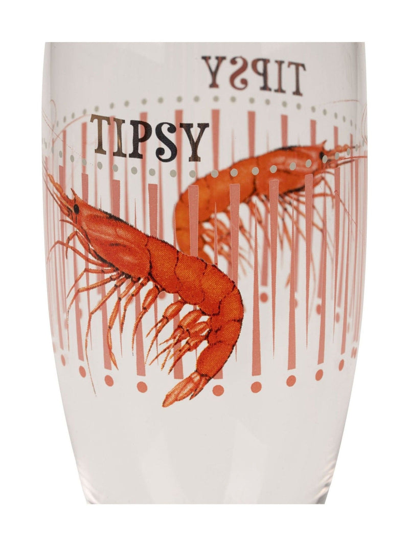 Yvonne Ellen Set of 2 Clear Shrimp Champagne Flutes