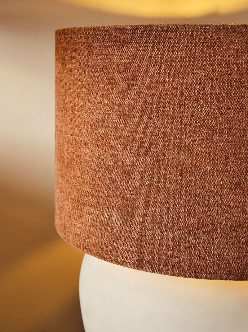 Rust Brown linen easy fit ceiling shade, imported from the UK