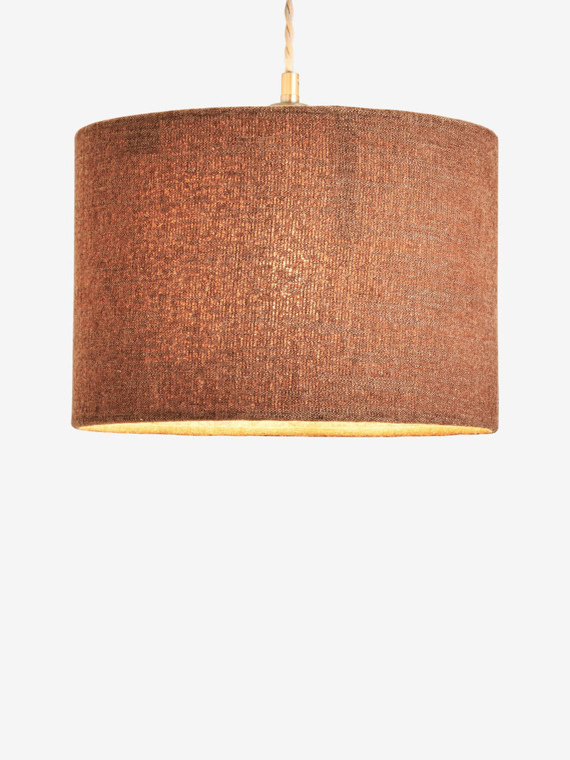 Rust Brown linen easy fit ceiling shade, imported from the UK