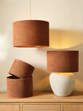 Rust Brown linen easy fit ceiling shade, imported from the UK
