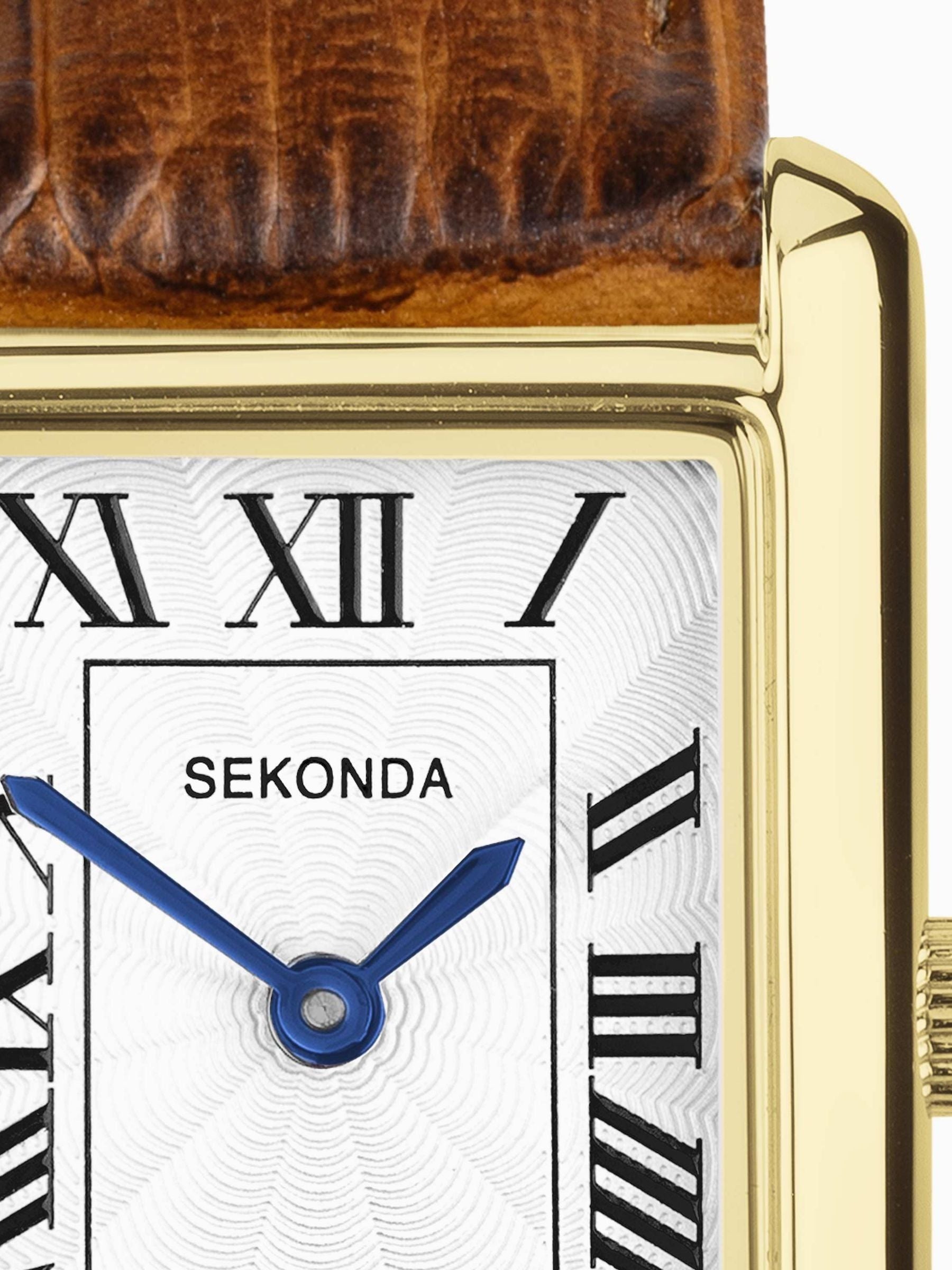 Sekonda Colette Brown Leather Strap Watch 22mm (British brand)