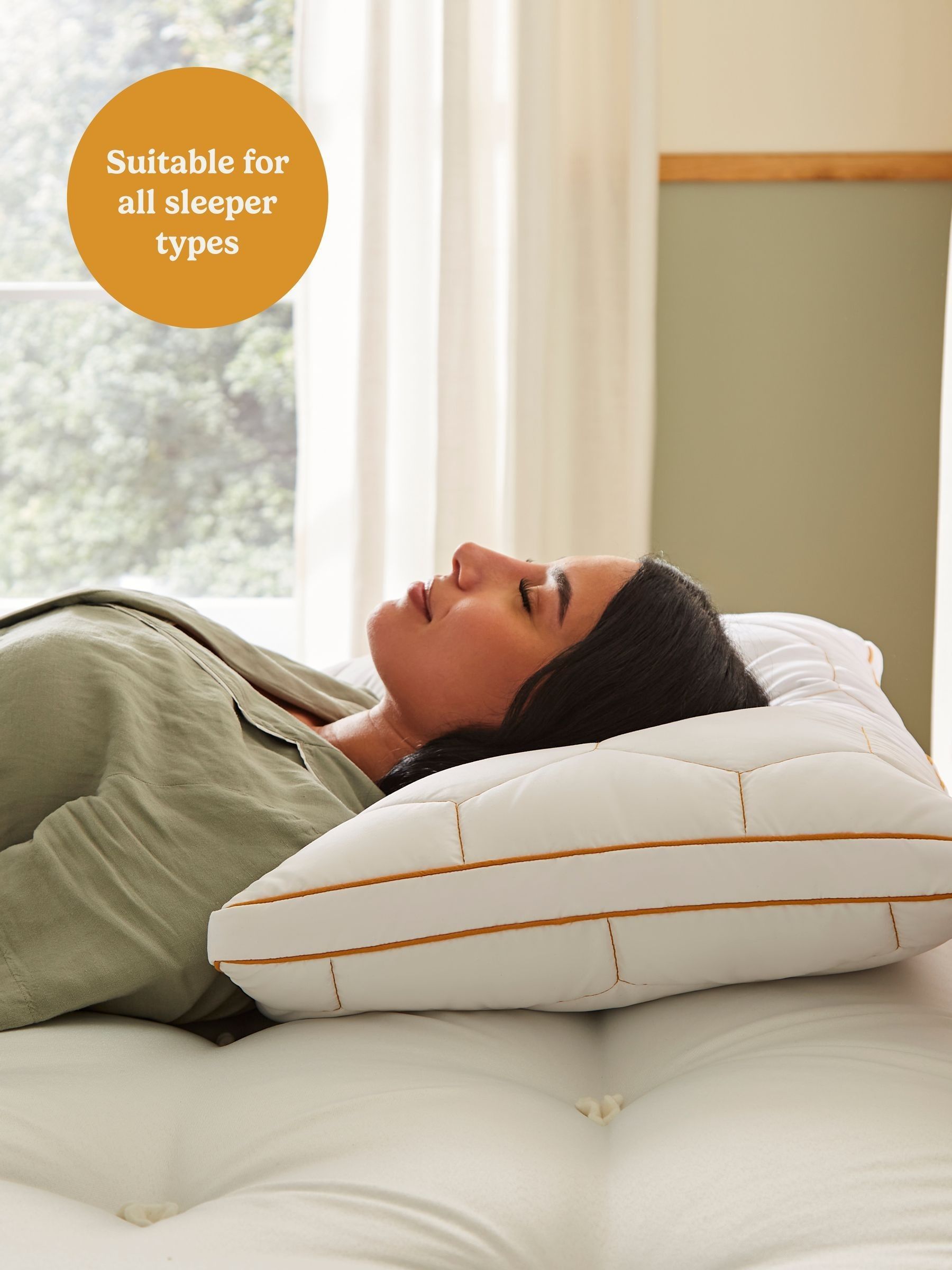 FBC HoneyFoam Adjustable White Pillow Standard (British brand)