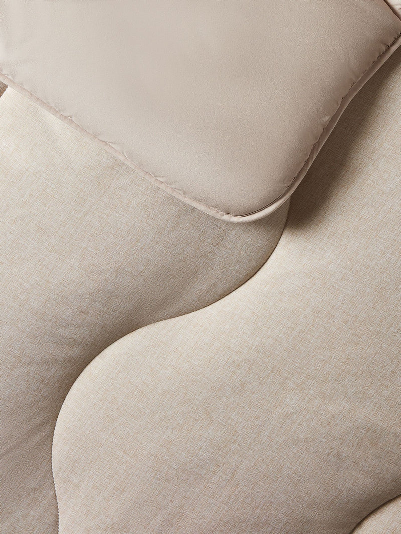 Night Lark Natural Oat coverless duvet and pillowcase set, imported from the UK