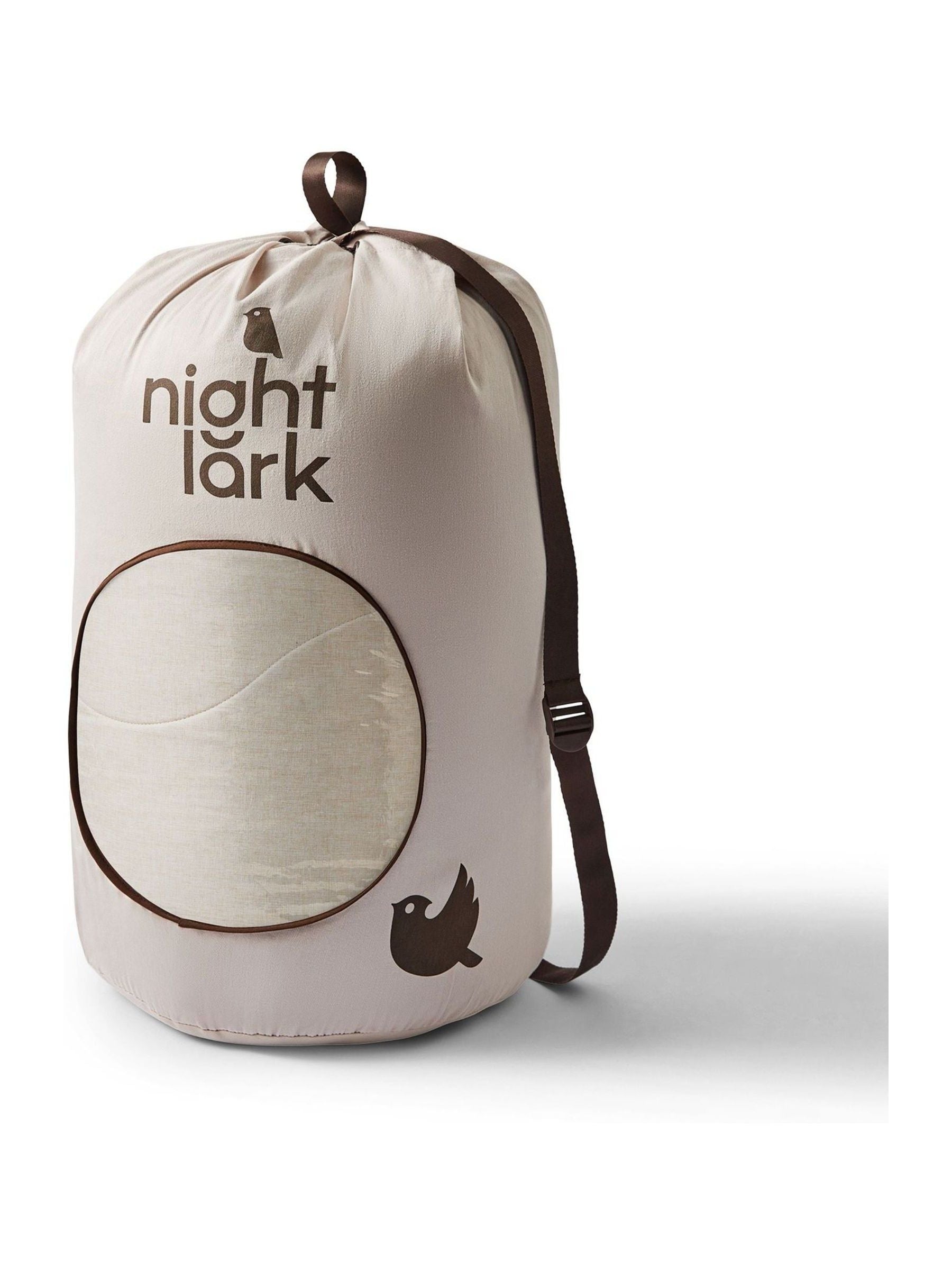 Night Lark Natural Oat coverless duvet and pillowcase set, imported from the UK