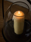 Black metal curved handle lantern large 33cm (British brand)