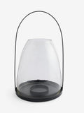 Black metal curved handle lantern large 33cm (British brand)