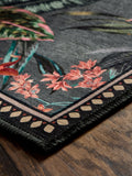 Grey washable tropical border doormats set of 2, imported from the UK