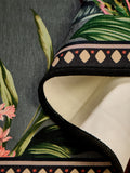 Grey washable tropical border doormats set of 2, imported from the UK