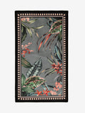 Grey washable tropical border doormats set of 2, imported from the UK