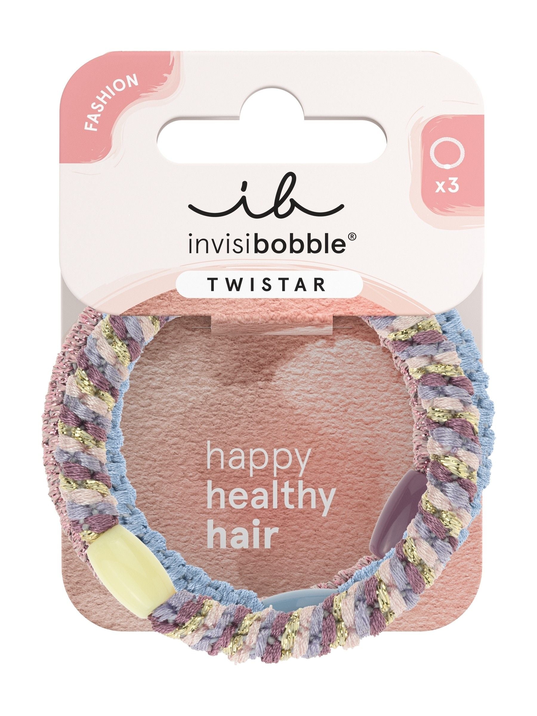 Invisibobble lavender Twistar hairbands 3 pack, UK version