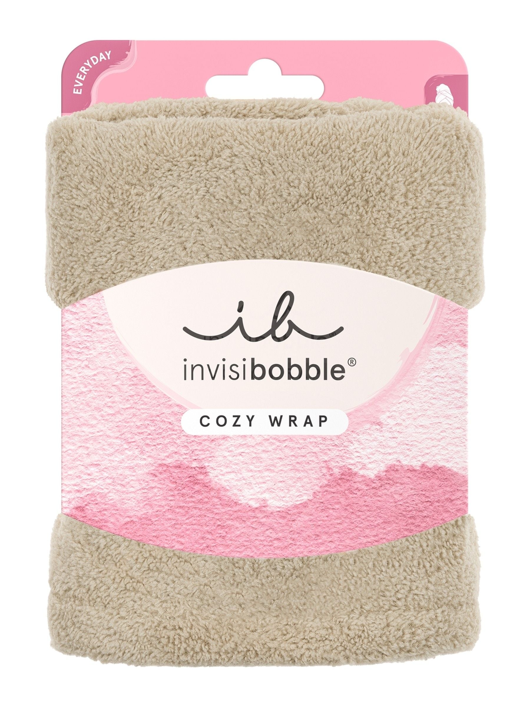 Invisibobble Cozy Wrap beige microfiber towel, imported from the UK