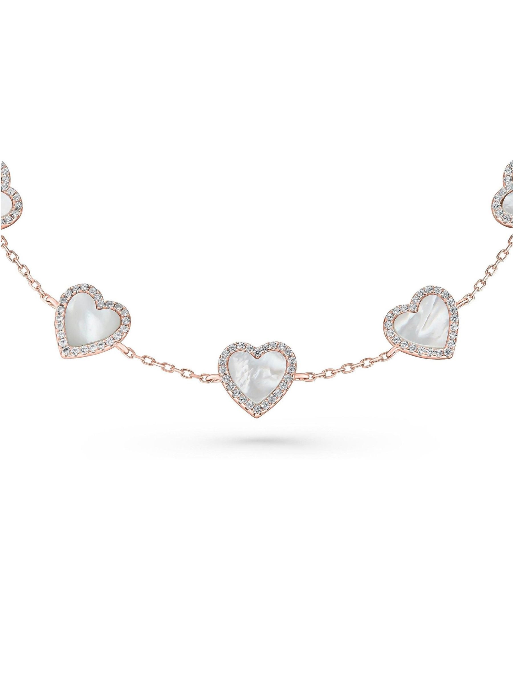 Beaverbrooks rose gold plated heart bracelet 19cm - British product