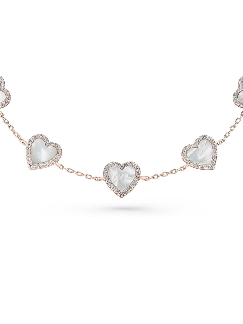 Beaverbrooks rose gold plated heart bracelet 19cm - British product