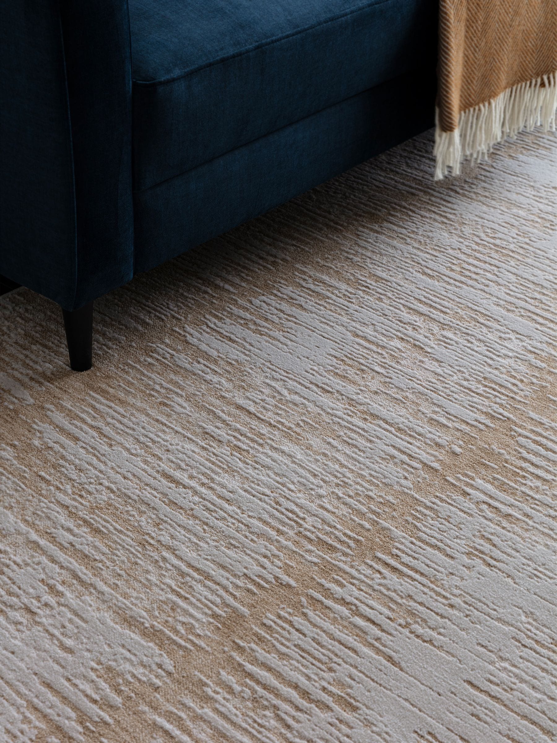 Asiatic Rugs beige Anders distress rug, imported from the UK