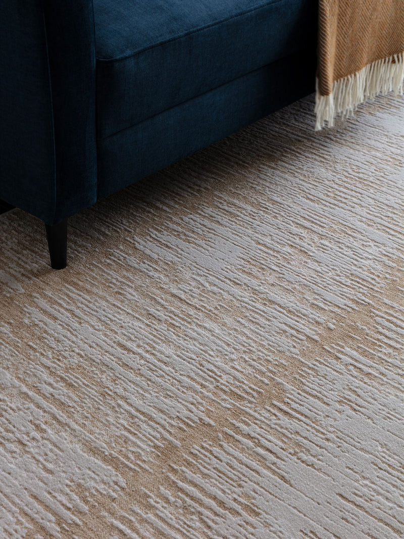 Asiatic Rugs beige Anders distress rug, imported from the UK