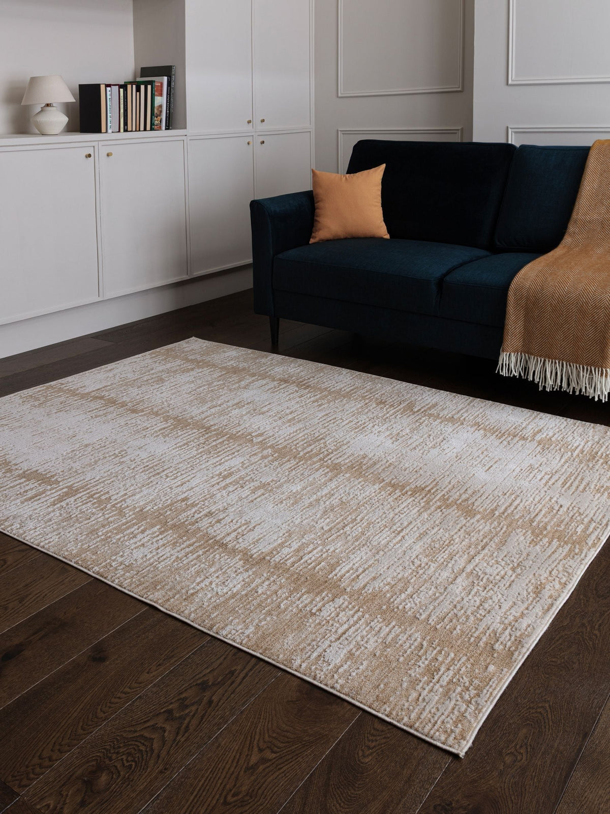 Asiatic Rugs beige Anders distress rug, imported from the UK