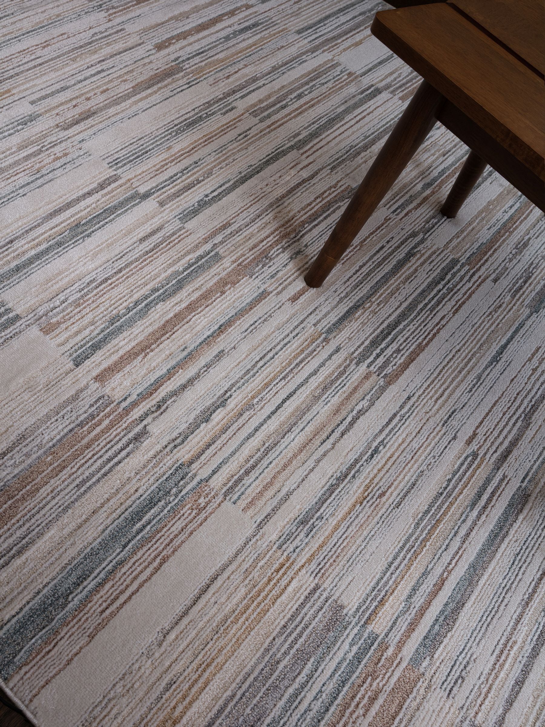 Asiatic Rugs Grey Anders Stripe Rug, imported from the UK