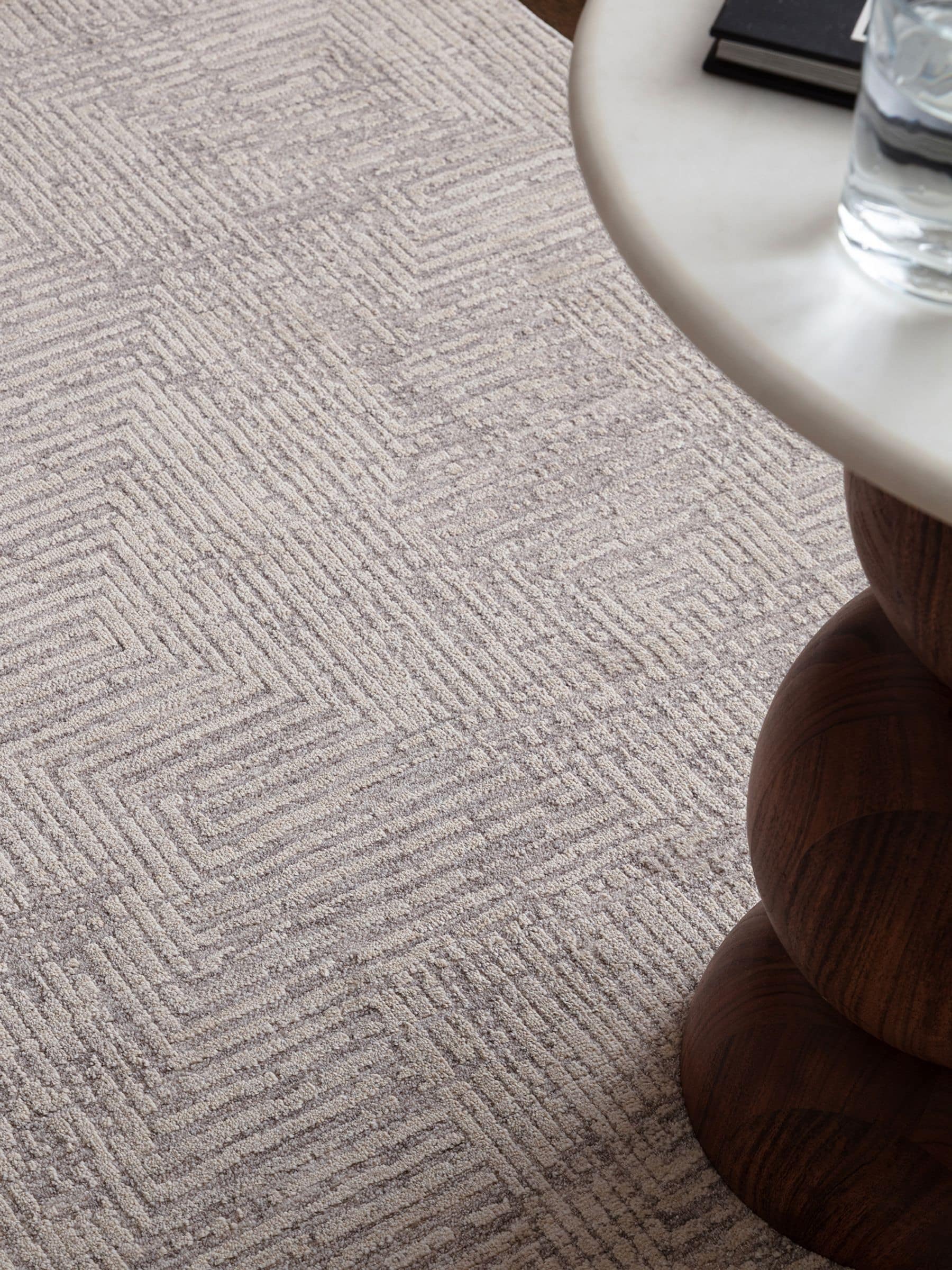 Asiatic Rugs Laurent geo rug in grey tonal design (British brand)