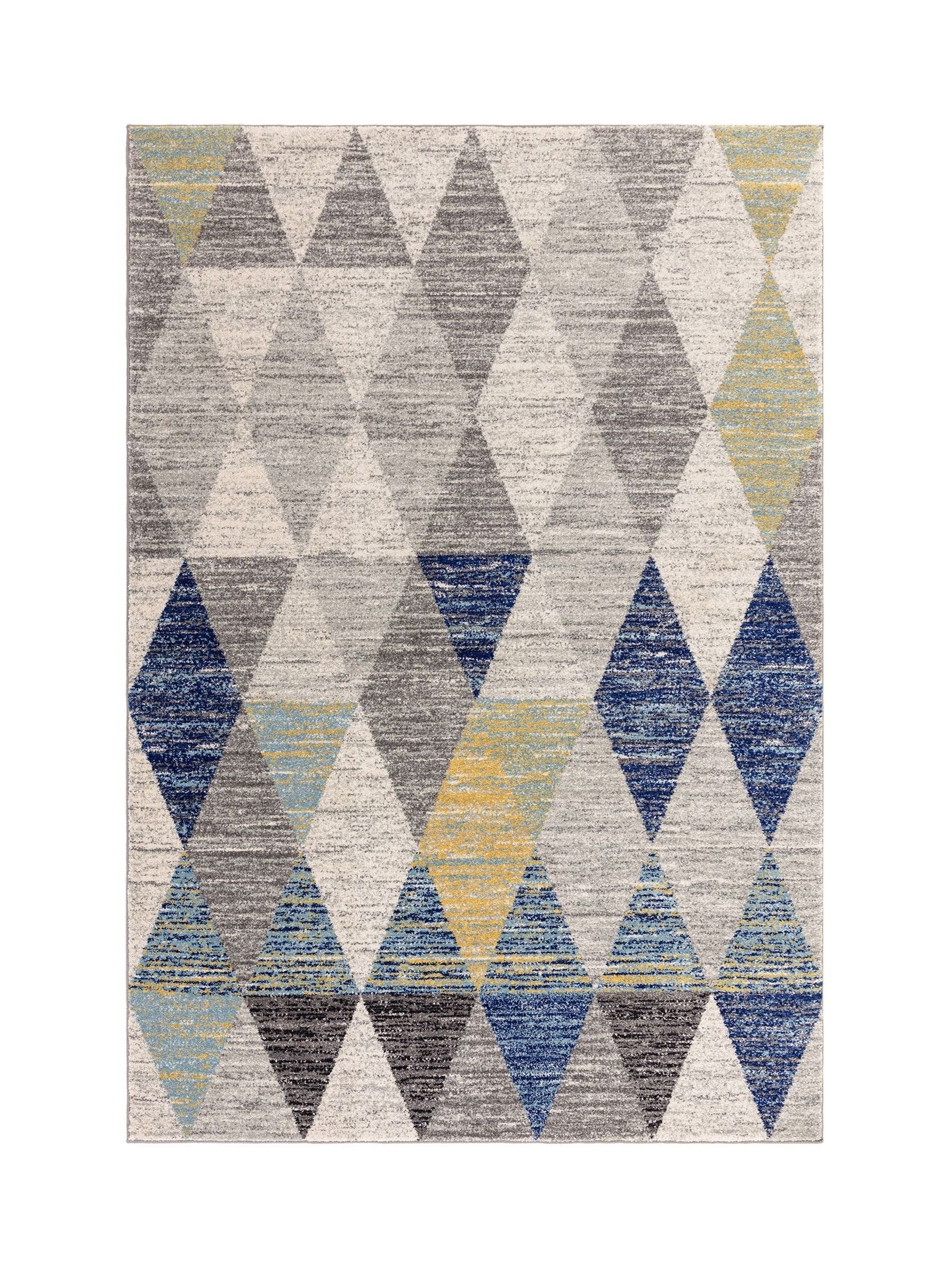 Asiatic Rugs Muse Harlequin rug blue polypropylene, UK version