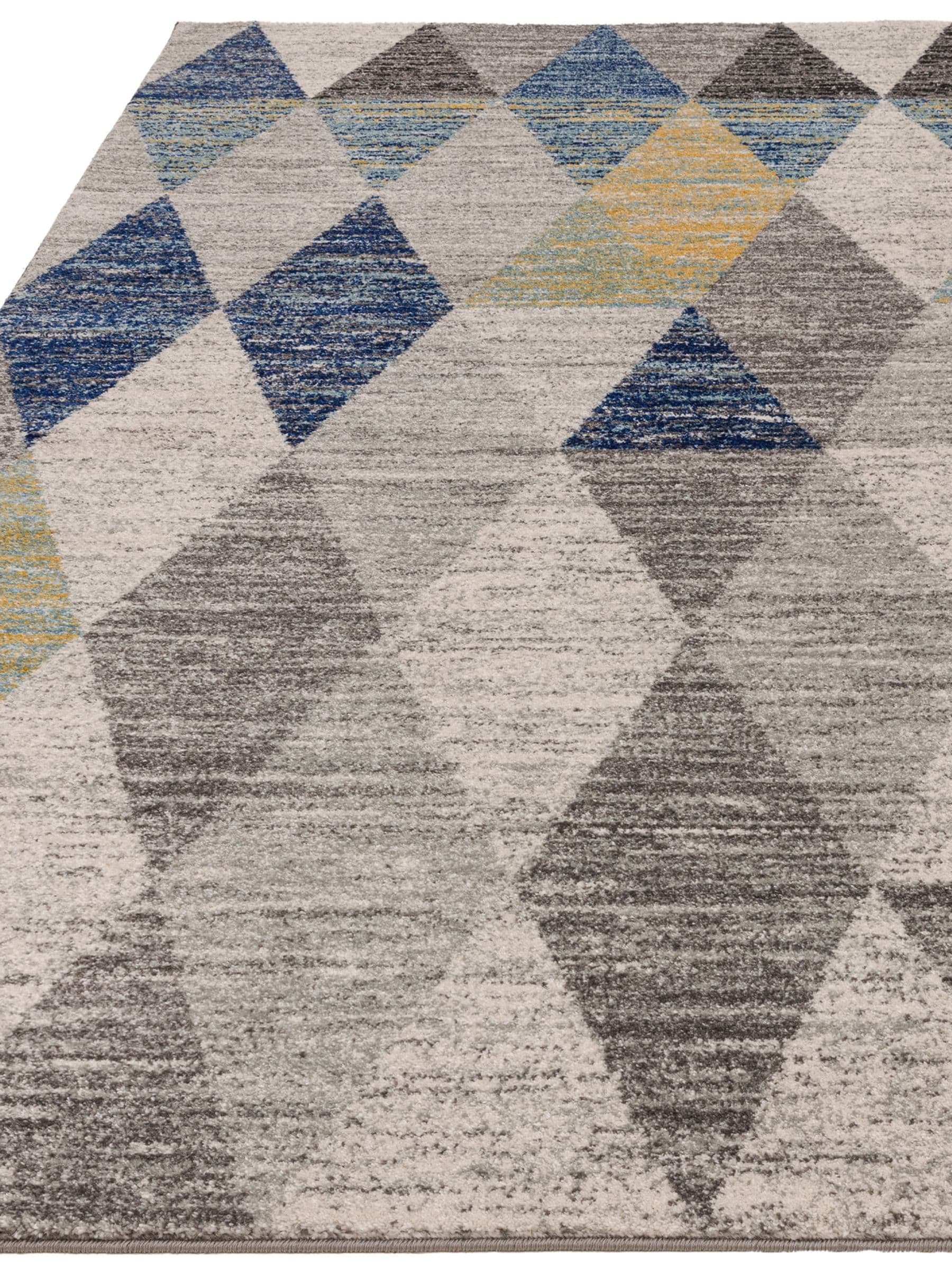 Asiatic Rugs Muse Harlequin rug blue polypropylene, UK version