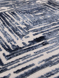 Blue Kuza portrait lustre rug (British brand)