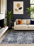 Blue Kuza portrait lustre rug (British brand)