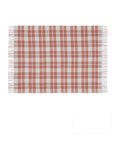 Laura Ashley terracotta red check brushed throw, UK version