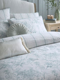 Laura Ashley Set of 2 Seaspray Blue Tuileries 200 Thread Count Cotton Sateen Pillowcases Set