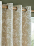 Laura Ashley Brown Caramel Lloyd Eyelet Lined Curtains