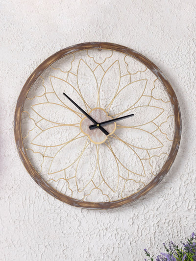 Horloge Murale d'Extérieur Charles Bentley Ullswater Effet Bois Naturel