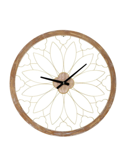 Horloge Murale d'Extérieur Charles Bentley Ullswater Effet Bois Naturel