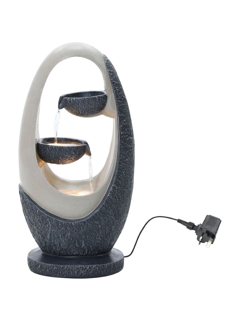 Charles Bentley grey oval garden water feature, UK version