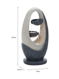 Charles Bentley grey oval garden water feature, UK version