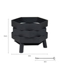 Charles Bentley black abstract steel garden fire pit (British brand)