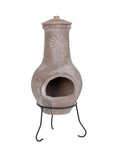 Charles Bentley clay garden chiminea with sun design (British brand)