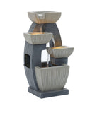 Charles Bentley 4-tier cascading garden water fountain 65cm - British product