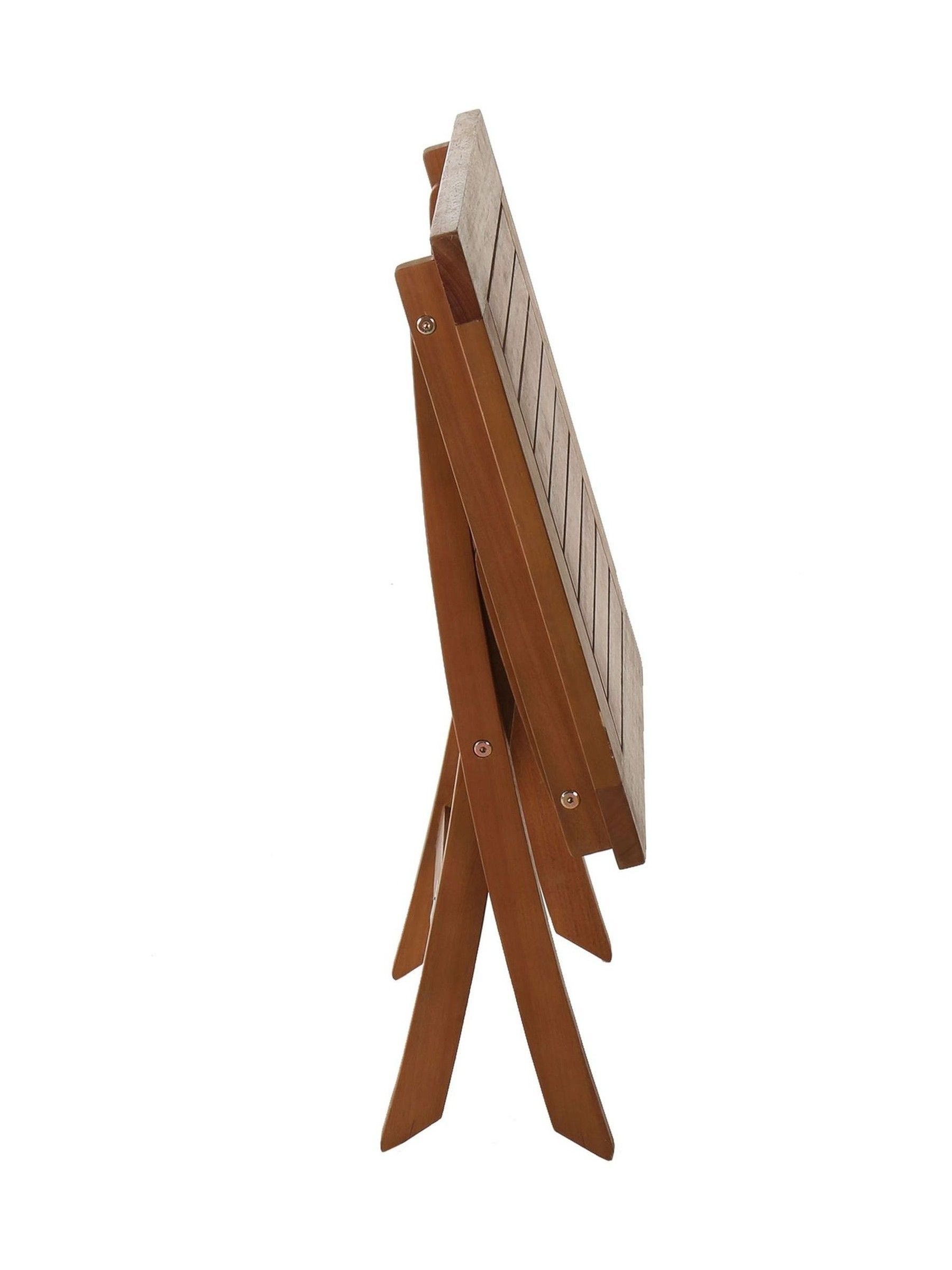 Charles Bentley brown folding garden side table - British product
