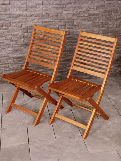 Next Charles Bentley Acacia Wooden Foldable Garden Chairs (Pair)- Buy online at McGrocer