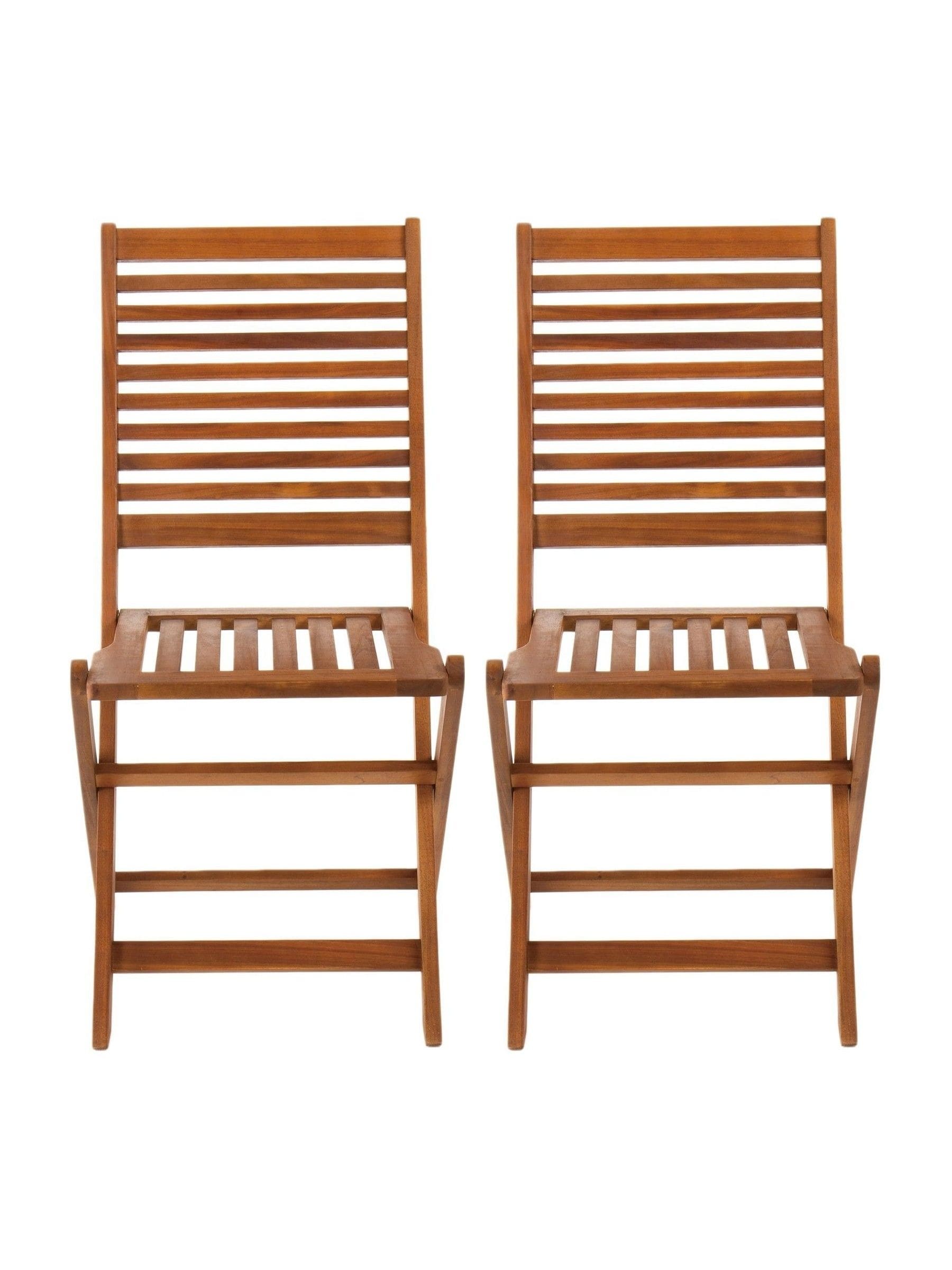 Charles Bentley acacia wood foldable garden chairs, imported from the UK