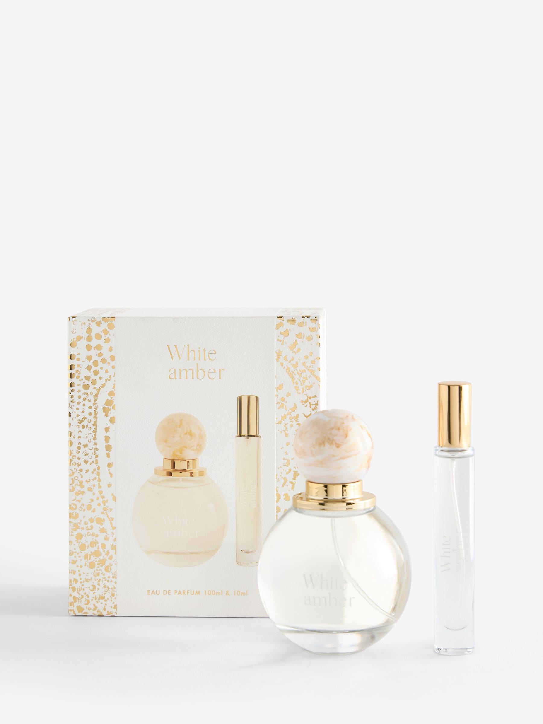 White Amber perfume gift set 100ml and 10ml, UK version