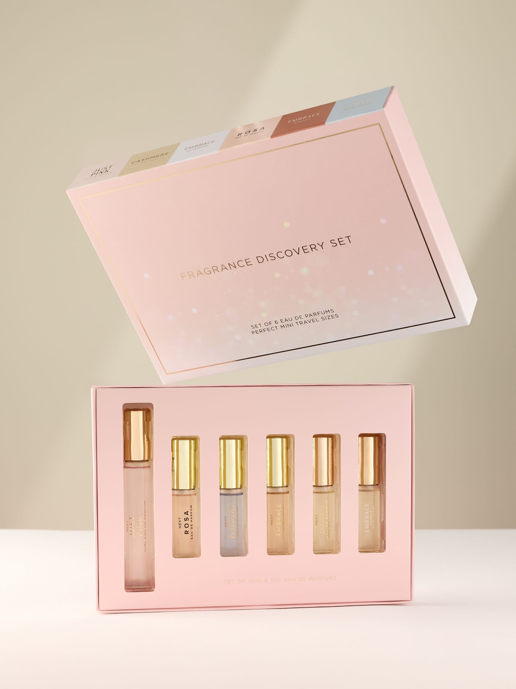 Perfume discovery set with six Eau de Parfum vials, imported from the UK