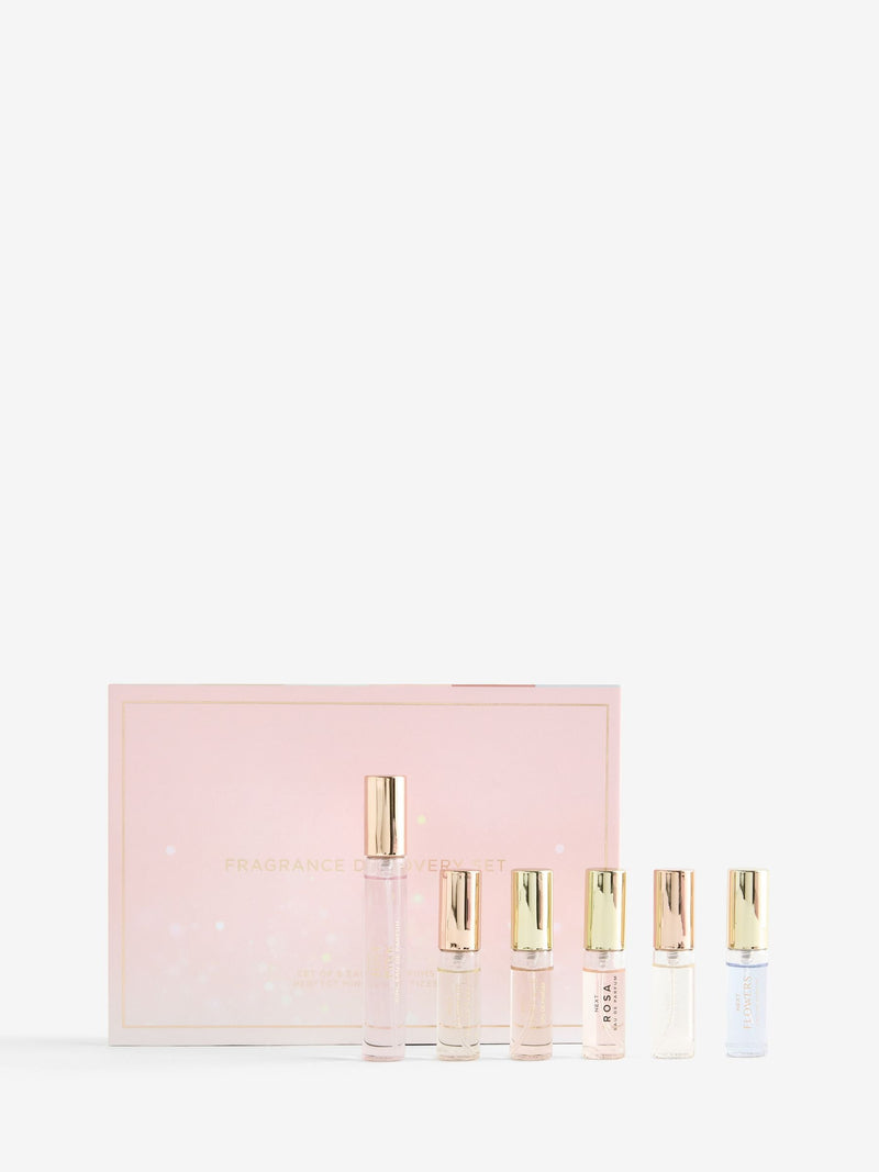 Perfume discovery set with six Eau de Parfum vials, imported from the UK