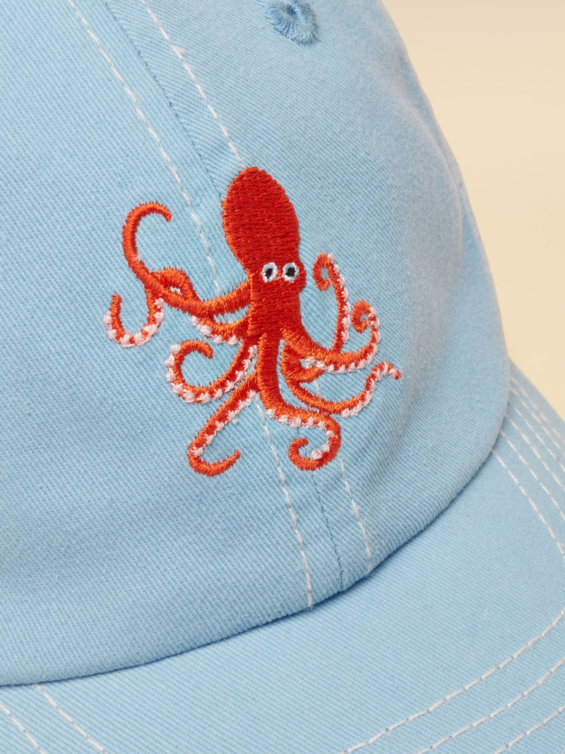 Joules kids blue octopus baseball cap, UK version