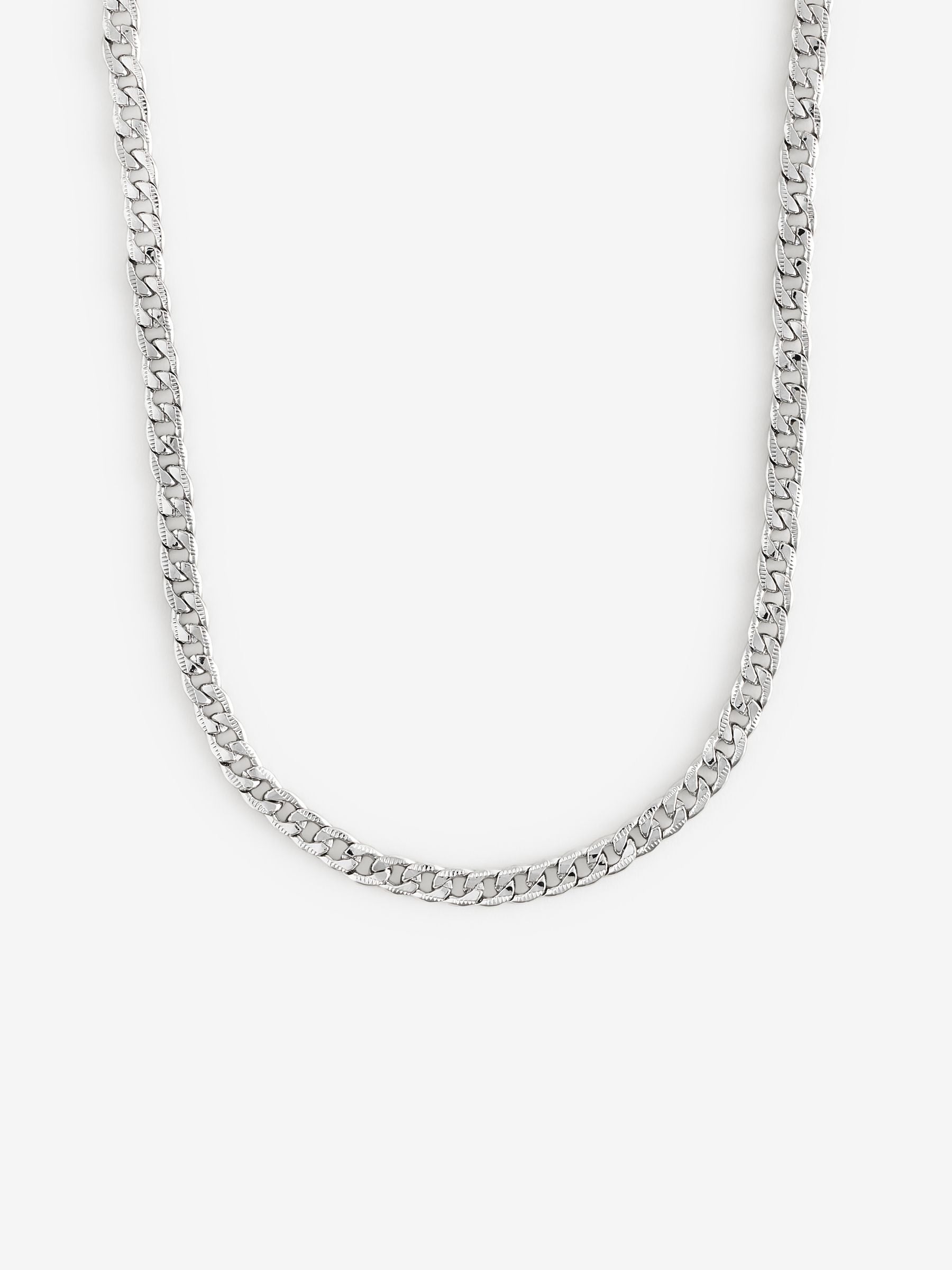 Curb chain necklace made of iron - British product
