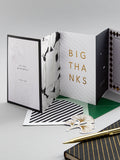 Hallmark black white gold premium thank you card Memento Luxe, UK version