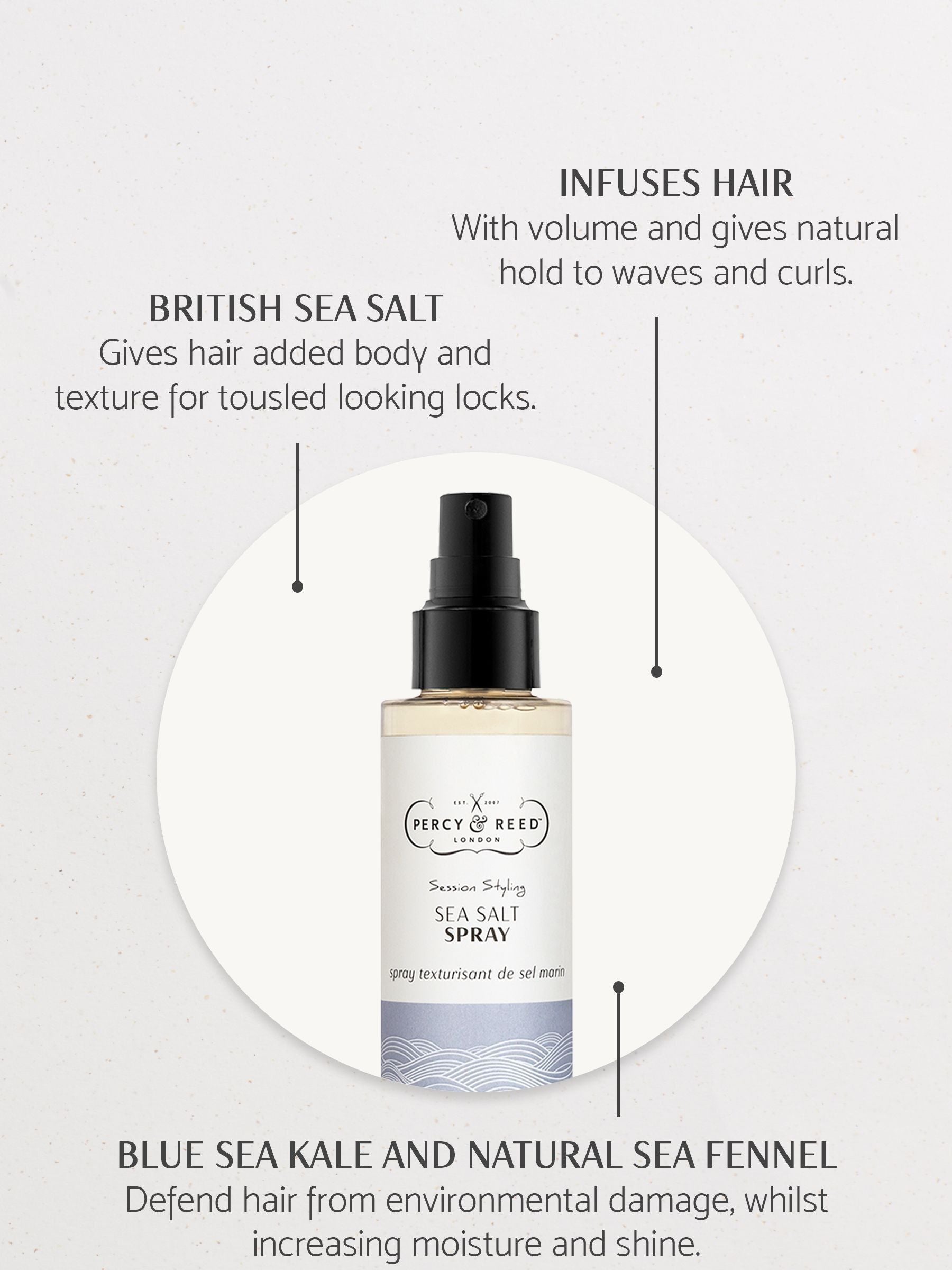 Percy & Reed Session Styling Sea Salt Spray 150ml, UK version