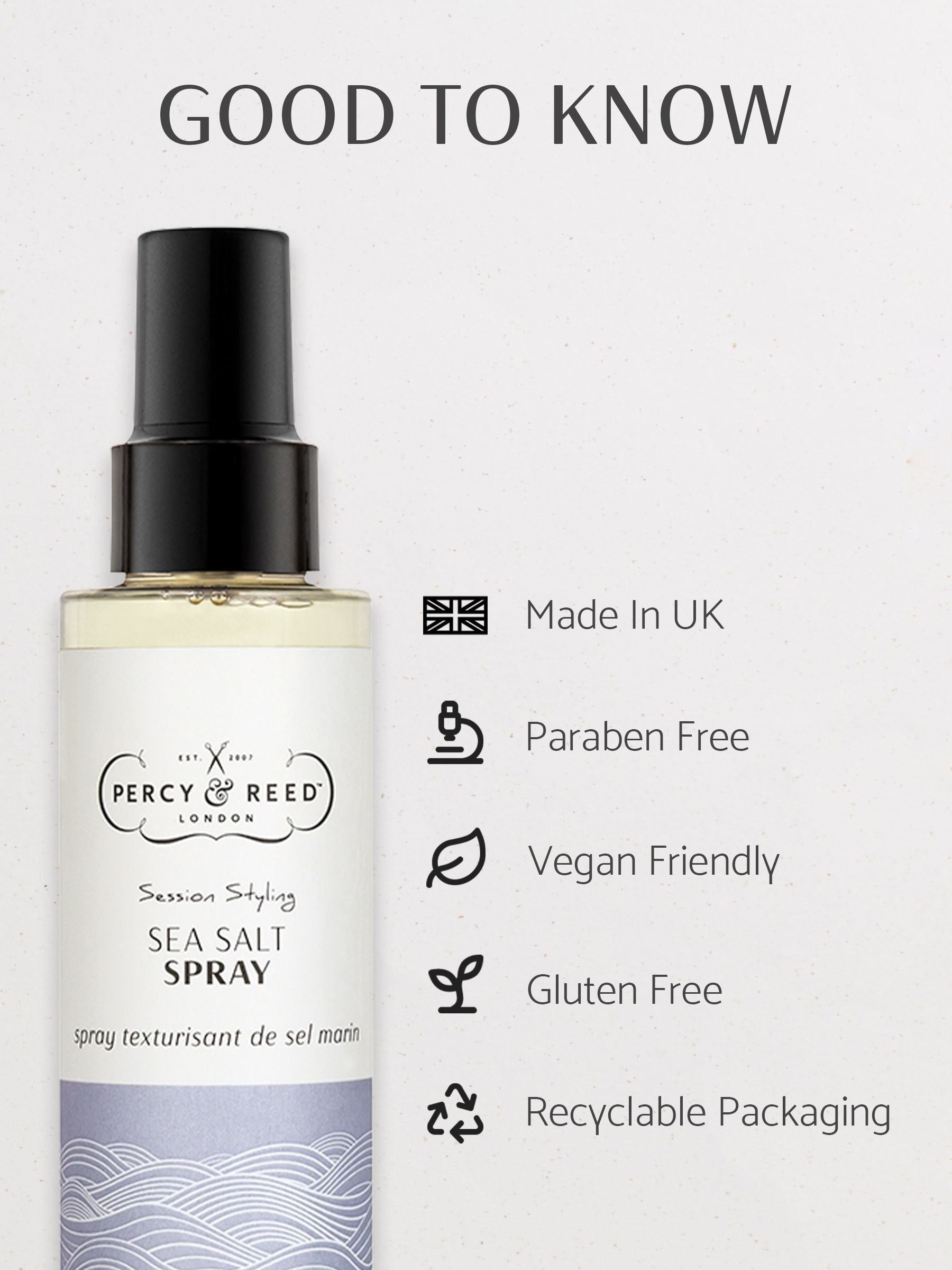 Percy & Reed Session Styling Sea Salt Spray 150ml, UK version
